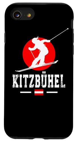 Kitzbühel Österreich Skigebiet Alpen Österreich Ski Souvenir Hülle für iPhone SE (2020) / 7 / 8 von Alps Souvenir Shop