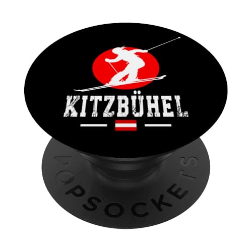 Kitzbühel Österreich Skigebiet Alpen Österreich Ski Souvenir PopSockets Klebender PopGrip von Alps Souvenir Shop