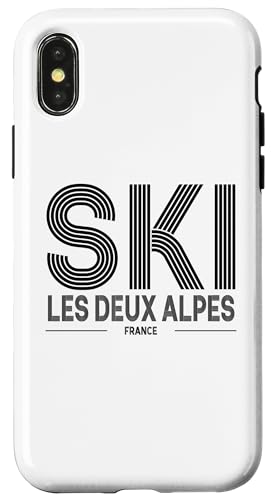 Les Deux Alpes Skigebiet Frankreich Alpen Französisch Skifahren Souvenir Hülle für iPhone X/XS von Alps Souvenir Shop