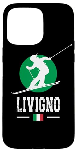 Livigno Italien Skigebiet Alpen Italienisches Skifahren Souvenir Hülle für iPhone 15 Pro Max von Alps Souvenir Shop
