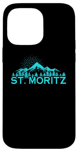 Skigebiet St. Moritz Schweiz Ski Alpen Alpen Hülle für iPhone 14 Pro Max von Alps Souvenir Shop