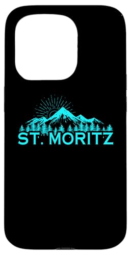 Skigebiet St. Moritz Schweiz Ski Alpen Alpen Hülle für iPhone 15 Pro von Alps Souvenir Shop