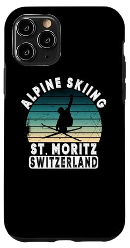St. Moritz Schweiz Skigebiet Ski Alpen Alpen Hülle für iPhone 11 Pro von Alps Souvenir Shop