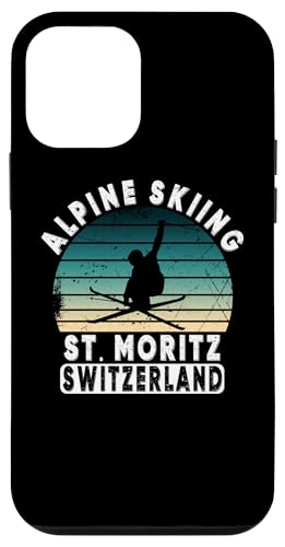 St. Moritz Schweiz Skigebiet Ski Alpen Alpen Hülle für iPhone 12 mini von Alps Souvenir Shop
