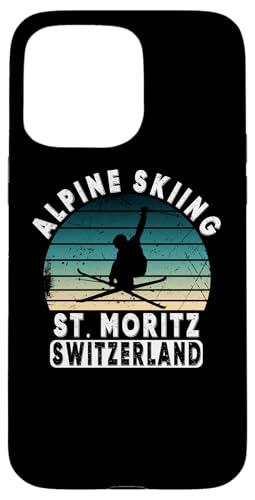 St. Moritz Schweiz Skigebiet Ski Alpen Alpen Hülle für iPhone 15 Pro Max von Alps Souvenir Shop