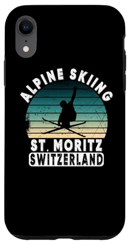 St. Moritz Schweiz Skigebiet Ski Alpen Alpen Hülle für iPhone XR von Alps Souvenir Shop