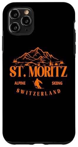 St. Moritz Ski Alpin Schweiz Skigebiet Schweizer Alpen Hülle für iPhone 11 Pro Max von Alps Souvenir Shop