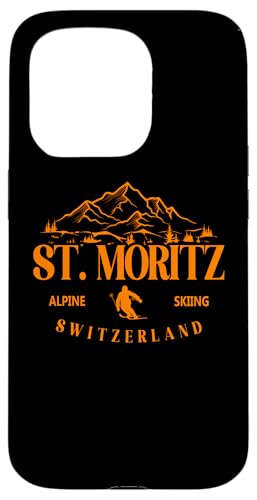 St. Moritz Ski Alpin Schweiz Skigebiet Schweizer Alpen Hülle für iPhone 15 Pro von Alps Souvenir Shop