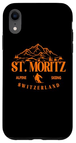 St. Moritz Ski Alpin Schweiz Skigebiet Schweizer Alpen Hülle für iPhone XR von Alps Souvenir Shop