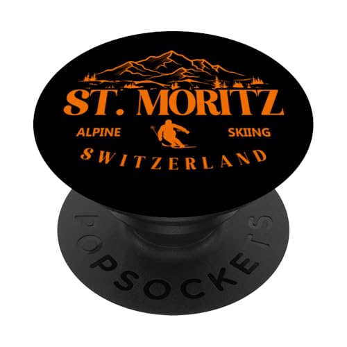 St. Moritz Ski Alpin Schweiz Skigebiet Schweizer Alpen PopSockets Klebender PopGrip St. Moritz Ski Alpin Schweiz Skigebiet Schweizer Alpen PopSockets Klebender PopGrip von Alps Souvenir Shop