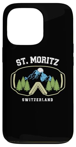 St. Moritz Skibrille Schweiz Resort Skifahren Schweizer Alpen Hülle für iPhone 13 Pro von Alps Souvenir Shop