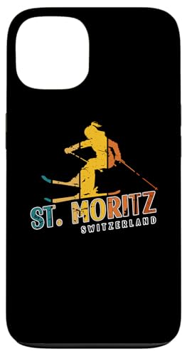 St. Moritz Vintage Schweiz Skigebiet Alpen Alpen Hülle für iPhone 13 von Alps Souvenir Shop