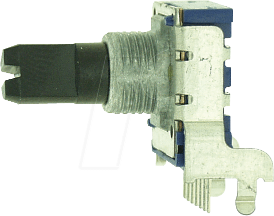 RK14K122-LIN10K - Drehpotentiometer, Stereo, 10 kOhm, linear, 6 mm von Alps
