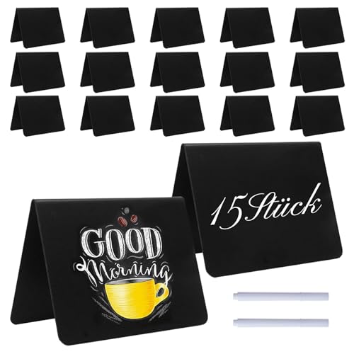 Alrens 15 Stück Mini Kreidetafel Klein Kleine Tafeln Zum Beschriften,Küchennotizen, A-Form Preisschilder Aufsteller, Tischkarten für Nachrichtenschilder,Preisschilder Tischkarten,Buffet,Hochzeit,Party Alrens 15 Stück Mini Kreidetafel Klein Kleine Tafeln Zum Beschriften,Küchennotizen, A-Form Preisschilder Aufsteller, Tischkarten für Nachrichtenschilder,Preisschilder Tischkarten,Buffet,Hochzeit,Party von Alrens
