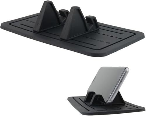 Alrens Auto Handyhalterung Armaturenbrett Matte Universal Silikon Handyhalterung Auto Handy Antirutschmatte & Tisch Handyständer Auto Handyaufsteller für Alle Smartphones Armaturenbrett Matte Schwarz von Alrens