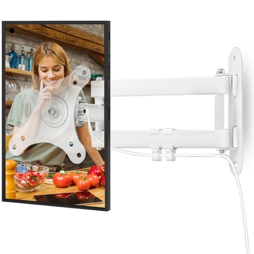 Alrhipvm Vollbewegliche TV-Monitor-Wandhalterung für 25,4 cm - 76,2 cm (10 - 30 Zoll) große LED-LCD-Flachbildschirme, TV-Halterung, schwenkbar, neigbar, neigbar, max. VESA 100 x 100 mm, hält bis zu 15 von Alrhipvm
