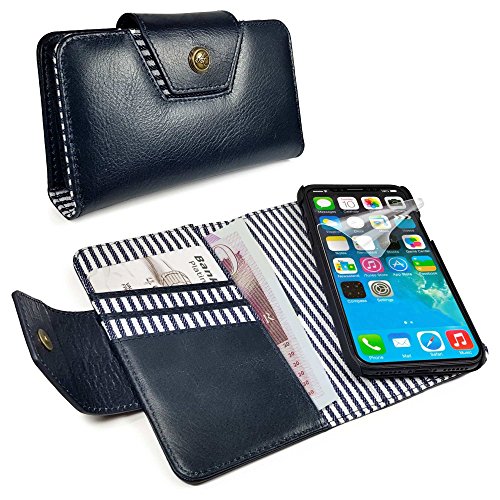 Alston Craig C3_99 Vintage Echt Leder Hülle Tasche Kartenfach Mit RFID Stopp Technologie Herausnehmbarem Magnetic Backcover Für Apple iPhone X/XS- Blau Alston Craig C3_99 Vintage Echt Leder Hülle Tasche Kartenfach Mit RFID Stopp Technologie Herausnehmbarem Magnetic Backcover Für Apple iPhone X/XS- Blau von Alston Craig