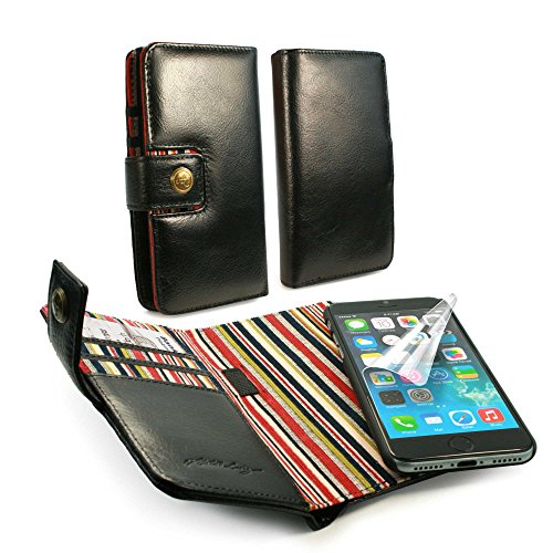 Alston Craig LZR_J3_68 Personalisiert Vintage Echt Leder Hülle Tasche Mit Fächern Für Geldscheine Mit RFID Stopp Technologie Herausnehmbarem Magnetic Backcover Für Apple iPhone 8 Plus - Schwarz Alston Craig LZR_J3_68 Personalisiert Vintage Echt Leder Hülle Tasche Mit Fächern Für Geldscheine Mit RFID Stopp Technologie Herausnehmbarem Magnetic Backcover Für Apple iPhone 8 Plus - Schwarz von Alston Craig