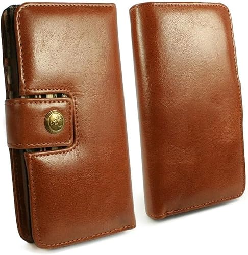 Alston Craig Magnetische Lederhülle mit RFID-Blockierung [kompatibel mit iPhone 15] – Stilvolle und sichere Handyhülle und Kartenhalter, braun von Alston Craig