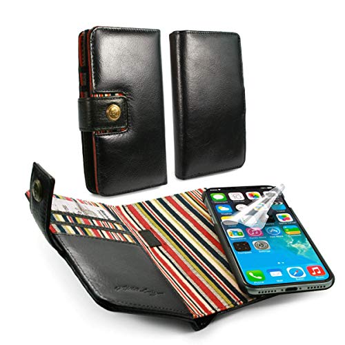 Alston Craig Vintage Echt Leder Hülle Tasche Mit Fächern Mit RFID Stopp Technologie Herausnehmbarem Magnetic Backcover Für iPhone 11 Pro - Schwarz Alston Craig Vintage Echt Leder Hülle Tasche Mit Fächern Mit RFID Stopp Technologie Herausnehmbarem Magnetic Backcover Für iPhone 11 Pro - Schwarz von Alston Craig