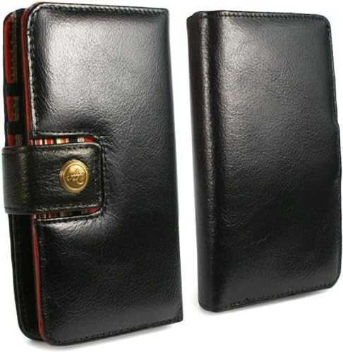 Alston Craig Vintage Leder Magnetische Brieftasche [RFID-Schutz] [Kompatibel mit iPhone 15 Pro] – Stilvolle & sichere Handyhülle und Kartenhalter (Schwarz) von Alston Craig