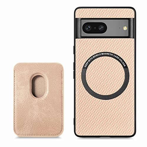 Altartar Handyhülle Google Pixel 9/9 Pro Magnetisch Hülle mit Kartenfach,Kompatibel mit MagSafe Magnetic Schutzhülle Kartenschlitze PU Leder Anti-Fingerabdruck Weich Case für Pixel 9/9 Pro-Sandrosa von Altartar
