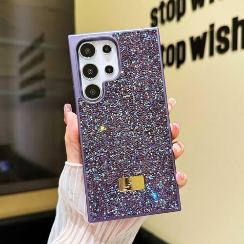 Altartar Handyhülle für Samsung Galaxy S24 Plus Hülle Glitzer,Bling Diamant Schutzhülle für Samsung S24 Plus Hülle Luxus Sparkle Crystal Kameraschutz Damen Case,Tiefviolett von Altartar