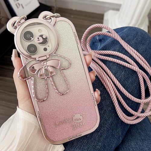 Altartar Handykette Handyhülle für iPhone 16 Pro Max Hülle mit Band,Necklace Hülle mit Ständer Transparente Schutzhülle Glitzer Abnehmbar Handyband zum umhange mit Kameraschutz Cartoon Case,Rosa Altartar Handykette Handyhülle für iPhone 16 Pro Max Hülle mit Band,Necklace Hülle mit Ständer Transparente Schutzhülle Glitzer Abnehmbar Handyband zum umhange mit Kameraschutz Cartoon Case,Rosa von Altartar