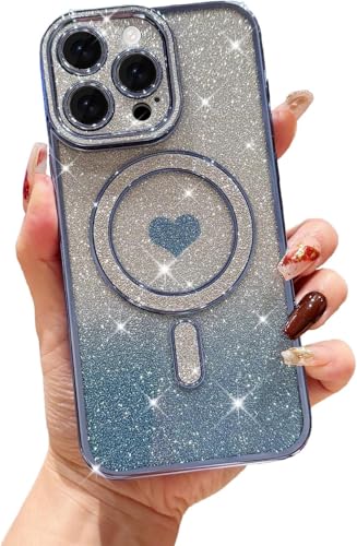Altartar Magnetisch Handyhülle für iPhone 13 Pro Hülle Glitzer Silikon Schutzhülle Bling Nette Liebe Herz Luxus Klare Glitter Case für Frauen Mädchen Ultradünne TPU Stoßfest Case Cover-Blau Altartar Magnetisch Handyhülle für iPhone 13 Pro Hülle Glitzer Silikon Schutzhülle Bling Nette Liebe Herz Luxus Klare Glitter Case für Frauen Mädchen Ultradünne TPU Stoßfest Case Cover-Blau von Altartar