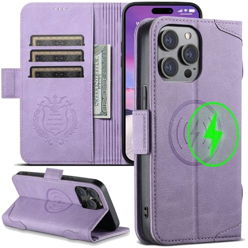 Altartar Magnetisch Handyhülle für iPhone 16 Pro Hülle mit Ständer,Magnetischer Wallet kreditkartenetui Schutzhülle mit Kartenfach Tasche Geldbörse Klapphülle iPhone 16 Pro Flip Case-Lila Altartar Magnetisch Handyhülle für iPhone 16 Pro Hülle mit Ständer,Magnetischer Wallet kreditkartenetui Schutzhülle mit Kartenfach Tasche Geldbörse Klapphülle iPhone 16 Pro Flip Case-Lila von Altartar