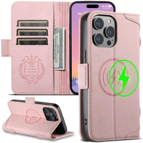 Altartar Magnetisch Handyhülle für iPhone 16 Pro Hülle mit Ständer,Magnetischer Wallet kreditkartenetui Schutzhülle mit Kartenfach Tasche Geldbörse Klapphülle iPhone 16 Pro Flip Case-Rosa Altartar Magnetisch Handyhülle für iPhone 16 Pro Hülle mit Ständer,Magnetischer Wallet kreditkartenetui Schutzhülle mit Kartenfach Tasche Geldbörse Klapphülle iPhone 16 Pro Flip Case-Rosa von Altartar