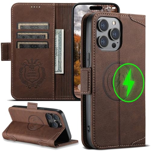 Altartar Magnetisch Handyhülle für iPhone 16 Pro Max Hülle mit Ständer,Magnetischer Wallet kreditkartenetui Schutzhülle mit Kartenfach Tasche Geldbörse Klapphülle iPhone 16 Pro Max Flip Case-Braun Altartar Magnetisch Handyhülle für iPhone 16 Pro Max Hülle mit Ständer,Magnetischer Wallet kreditkartenetui Schutzhülle mit Kartenfach Tasche Geldbörse Klapphülle iPhone 16 Pro Max Flip Case-Braun von Altartar