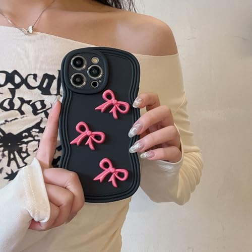 Atartar Hülle für iPhone 16 Pro Max Silikon Handyhülle Stoßfest Schutzhülle Aesthetic Rosa Schleif Case Süßes Weiche TPU Handycase Kratzfest Silikonhülle Bumper Cover für Mädchen Damen,Schwarz Atartar Hülle für iPhone 16 Pro Max Silikon Handyhülle Stoßfest Schutzhülle Aesthetic Rosa Schleif Case Süßes Weiche TPU Handycase Kratzfest Silikonhülle Bumper Cover für Mädchen Damen,Schwarz von Altartar