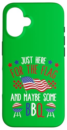 Nur hier für die Flagge und vielleicht etwas Grills Hülle für iPhone 16 Nur hier für die Flagge und vielleicht etwas Grills Hülle für iPhone 16 von Alter Glory Tribut