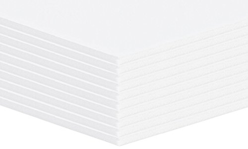 10 Stück Leichtschaumplatten, Leichtstoffplatten 10mm Weiss Format: 50x70cm von Altera