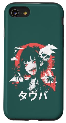 Goth Grunge Dämon Anime Girl Waifu Horror Alt-Ästhetik Hülle für iPhone SE (2020) / 7 / 8 von Alternative Vaporwave Gothic Sad Alt Grunge Woman