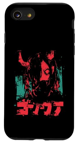 Goth Grunge Dämon Anime Girl Waifu Horror Alt-Ästhetik Hülle für iPhone SE (2020) / 7 / 8 von Alternative Vaporwave Gothic Sad Alt Grunge Woman