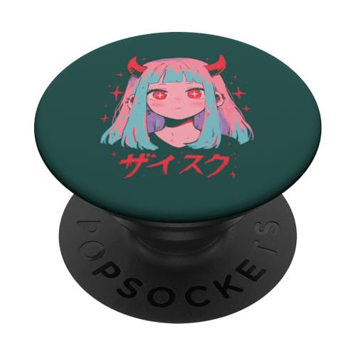 Goth Grunge Dämon Anime Girl Waifu Horror Alt-Ästhetik PopSockets Klebender PopGrip von Alternative Vaporwave Gothic Sad Alt Grunge Woman