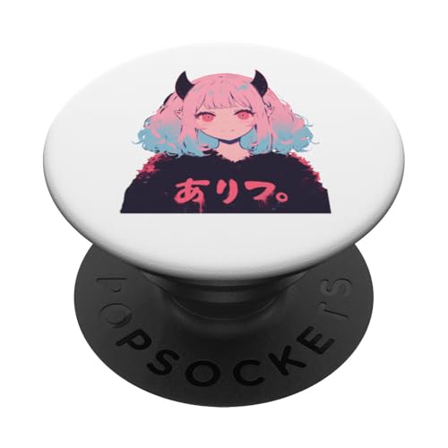 Goth Grunge Dämon Anime Girl Waifu Horror Alt-Ästhetik PopSockets Klebender PopGrip von Alternative Vaporwave Gothic Sad Alt Grunge Woman