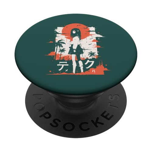 Goth Grunge Dämon Anime Girl Waifu Horror Alt-Ästhetik PopSockets Klebender PopGrip von Alternative Vaporwave Gothic Sad Alt Grunge Woman