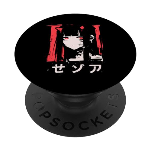 Goth Grunge Dämon Anime Girl Waifu Horror Alt-Ästhetik PopSockets Klebender PopGrip von Alternative Vaporwave Gothic Sad Alt Grunge Woman