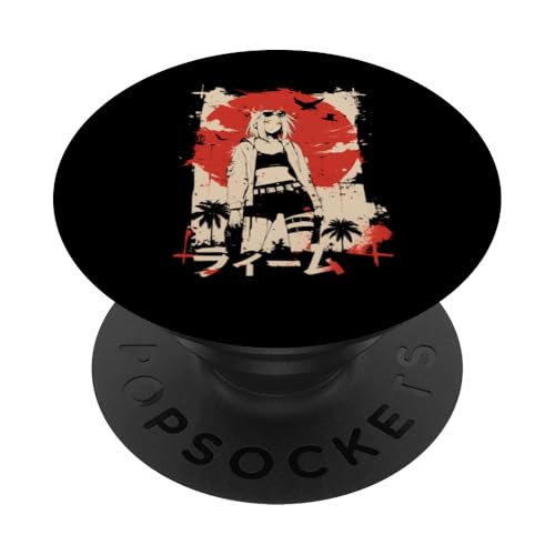 Goth Grunge Dämon Anime Girl Waifu Horror Alt-Ästhetik PopSockets Klebender PopGrip von Alternative Vaporwave Gothic Sad Alt Grunge Woman