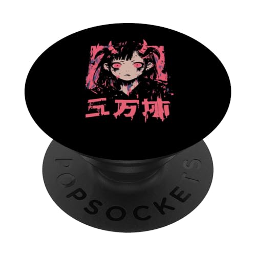 Goth Grunge Dämon Anime Girl Waifu Horror Alt-Ästhetik PopSockets Klebender PopGrip von Alternative Vaporwave Gothic Sad Alt Grunge Woman