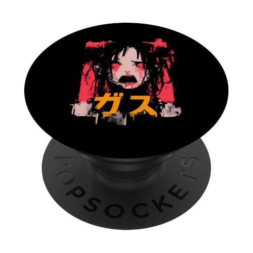 Goth Grunge Dämon Anime Girl Waifu Horror Alt-Ästhetik PopSockets Klebender PopGrip von Alternative Vaporwave Gothic Sad Alt Grunge Woman