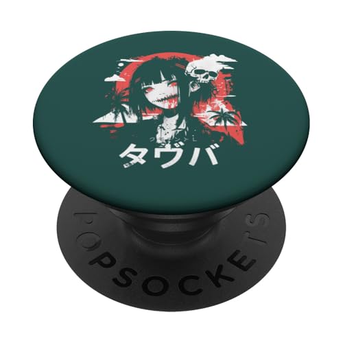 Goth Grunge Dämon Anime Girl Waifu Horror Alt-Ästhetik PopSockets Klebender PopGrip von Alternative Vaporwave Gothic Sad Alt Grunge Woman
