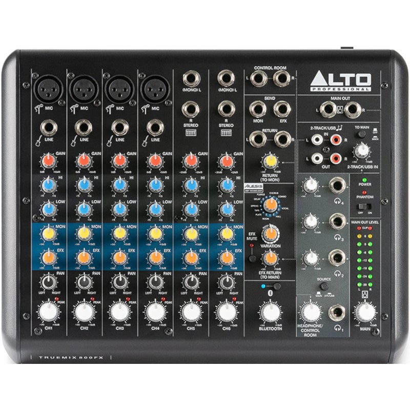 Alto Professional TrueMix 800FX 8-Channel Mixer with USB Interface, Bluetooth & Alesis Multi-FX Alto Professional TrueMix 800FX 8-Channel Mixer with USB Interface, Bluetooth & Alesis Multi-FX von Alto Professional