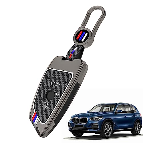 Altsbaos Kompatibel mit BMW Schlüsselhülle 2 5 6 7er X1 X3 X4 X5 X6 Zinklegierung Auto schlüsselabdeckung 5er G30/G31 Autoschlüssel Hülle X5 X6 F15 F16 Schlüssel Cover mit Schlüsselanhänger - 3 Taste von Altsbaos