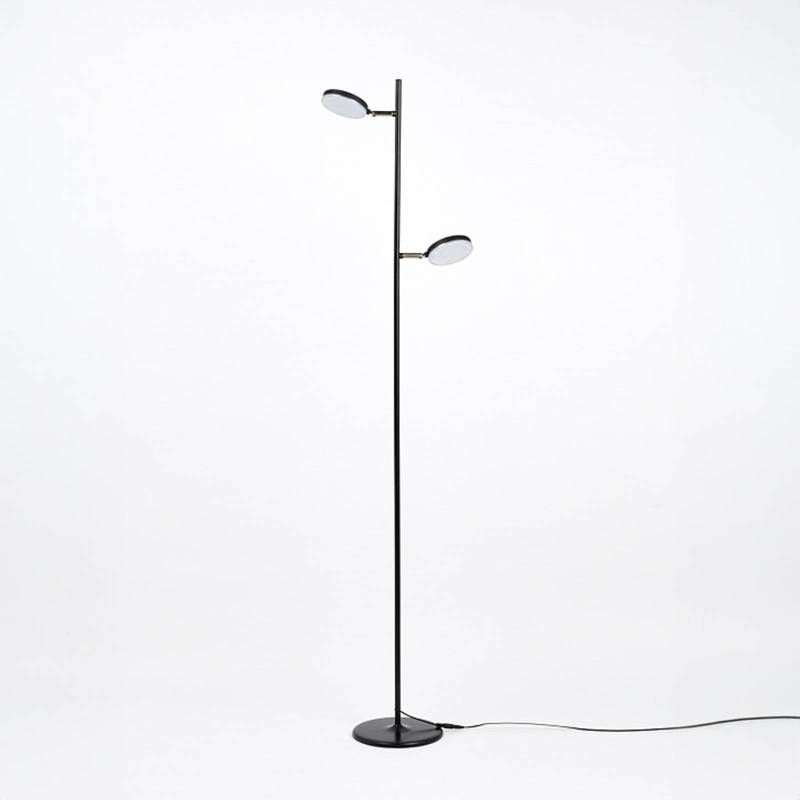 Aluminor Declic LED-Stehleuchte 2-flammig schwarz von Aluminor