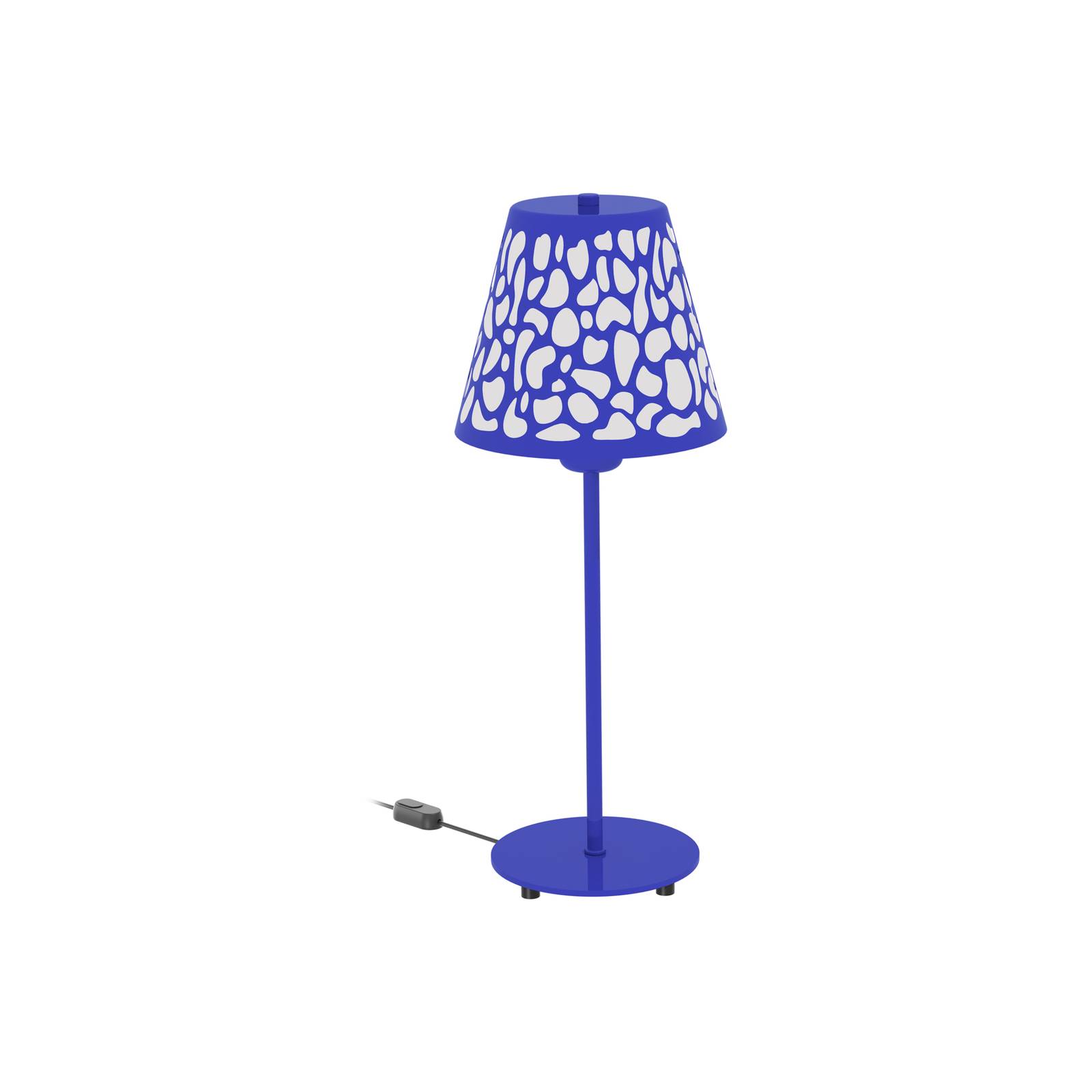 Aluminor Nihoa Tischlampe mit Lochmuster blau/weiß von Aluminor