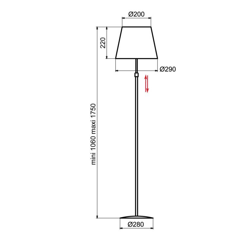 Aluminor Store Stehlampe, alu/taupe von Aluminor